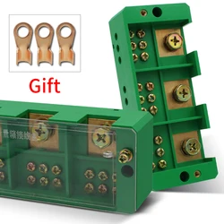 Connection Distribution Box 3-in 9-out Three phase Green Terminal Block Row Junction Metering Box Part Line