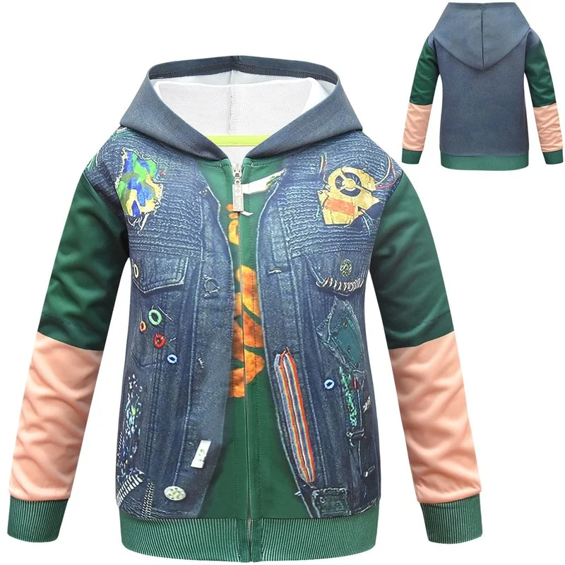 Carnival Cosplay Zombie High School 2 Boys Girl Zipper Coat and Hooded Kids Halloween Costume Jumpsuits Performance Clothing