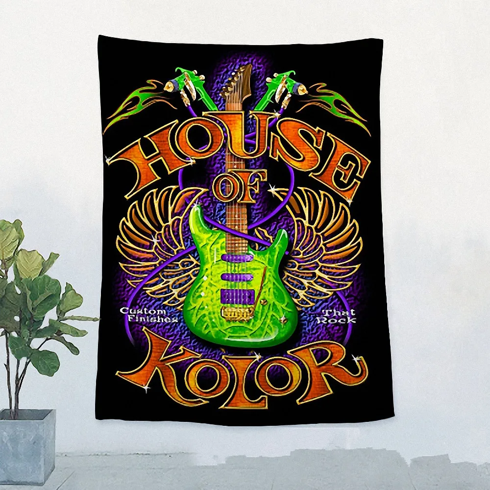 Large Jazz\Reggae\Rock\Heavy metal Music Poster Retro Flag Banner Tapestry Bar Cafe Party Music Festival Background Decor