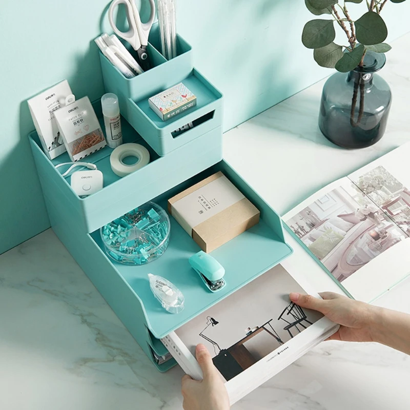 A4 Paper Organizer Document Plastic Case Table Desk Storage Superposition Holder,Waterproof, Moisture-resistant and Durable.