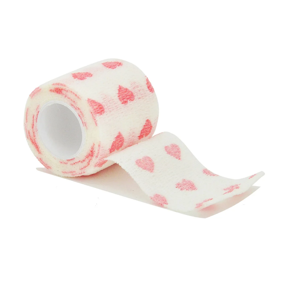 1/6/10 Pcs  White love heart  Printed  motion  Self Adhesive Elastic Bandage 4.8m Sports Wrap Tape for Finger Joint Knee