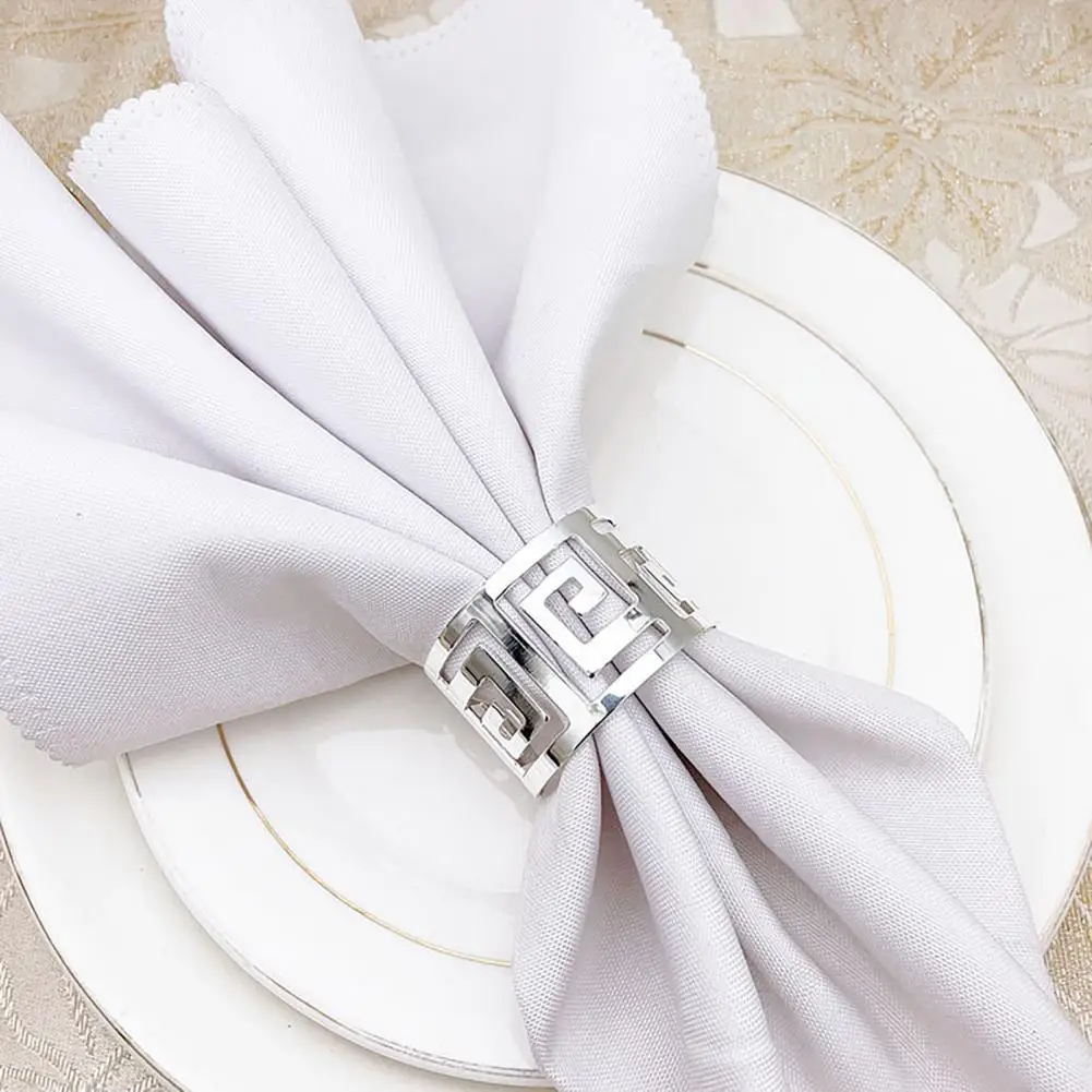 4Pcs Special Serviette Rings  Anti-deformed Eye-catching Serviette Buckles  Delicate Design Napkin Ring