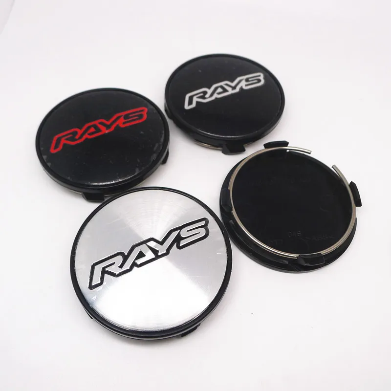 4pcs 63mm Rays Volk Racing Wheel Center Hub Caps Car Styling Rims Emblem Cover Replacement