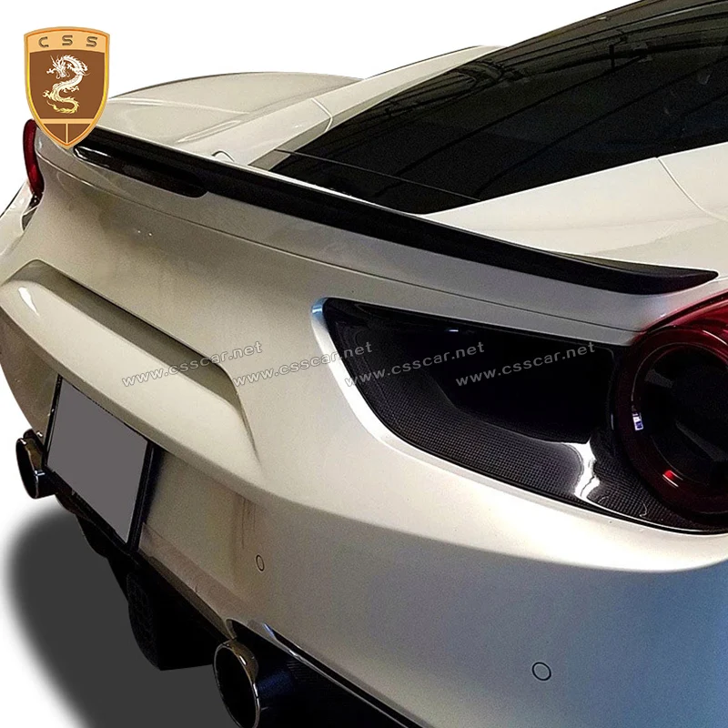 HOT SALE rear wing for Ferrari-488 GTB Spider high quality dry carbon fiber rear spoilers wing Added-On style auto parts 00451