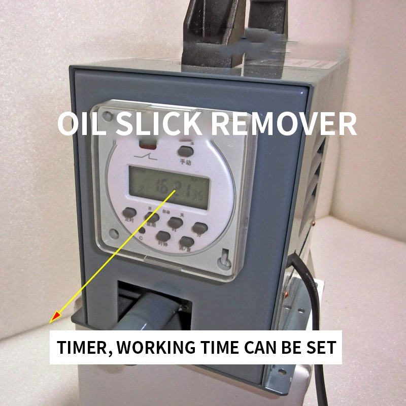 

Емкость удаления масла 13 л/ч Мини скиммер для масла Стальной ремень Скребок для масла Плавающая машина для удаления масла DN-50T Ремень Сепаратор масла и воды