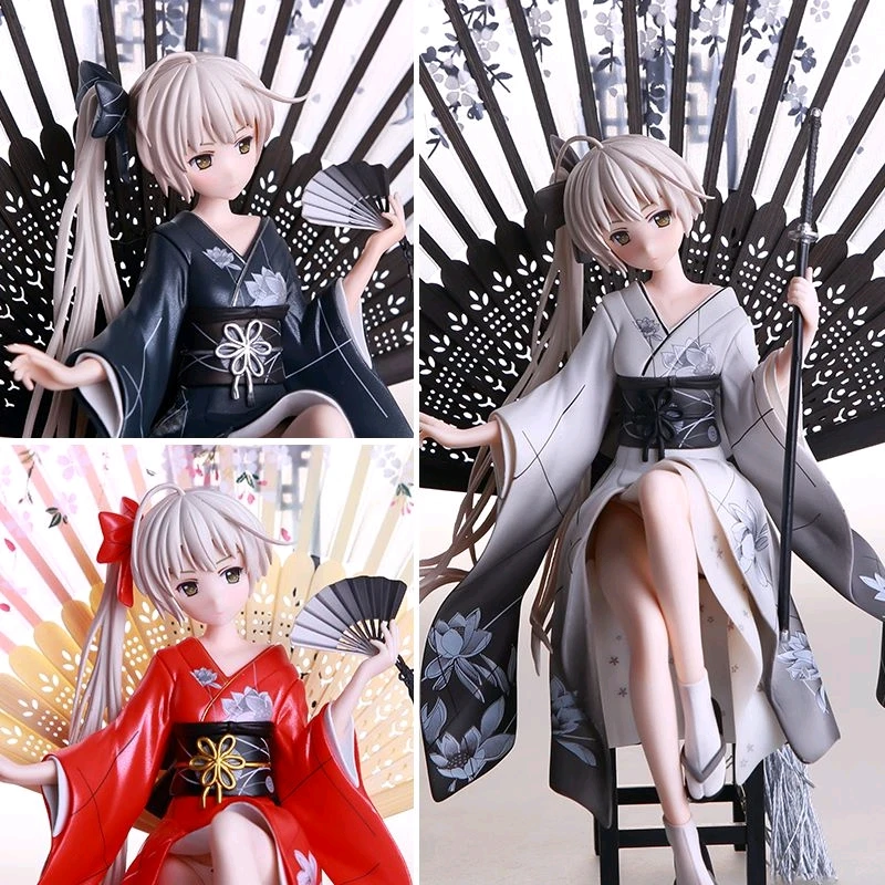 

26CM Anime Kasugano Sora Character Kimono Sexy Girl PVC Girl Can Change Hands Anime Character Toy