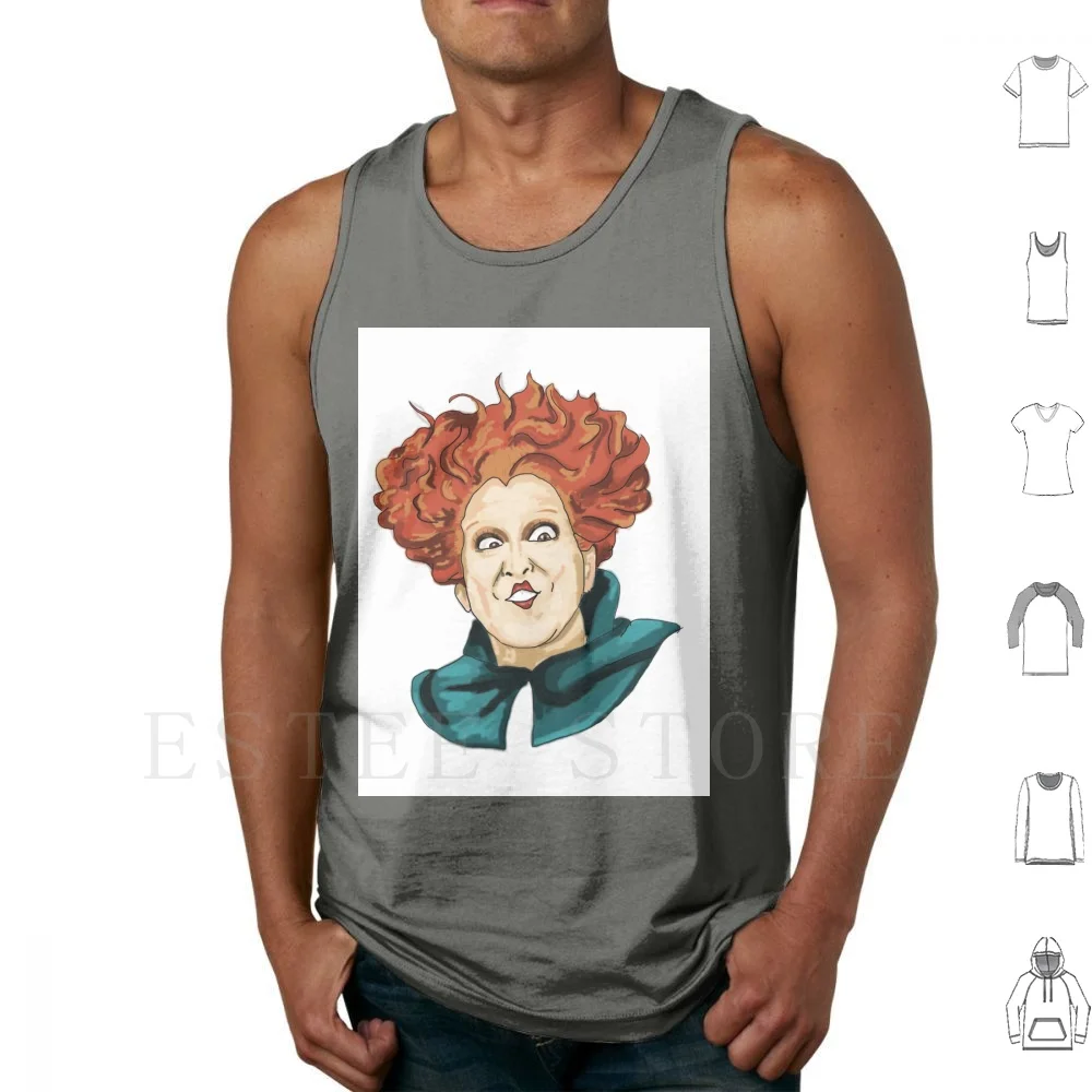 Winifred 'winnie' Sanderson Tank Tops Vest Sleeveless Winifred Sanderson Digital Illustration Winnie Winnie Sanderson