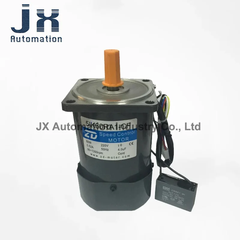 60W 220V 1PH Round Shaft Speed Control Motor 5IK60RA-CF