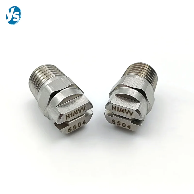 YS 65 Degree Fan-Shaped Stainless Steel Nozzle High Pressure Cleaning Nozzle 1/4 Inch Thread