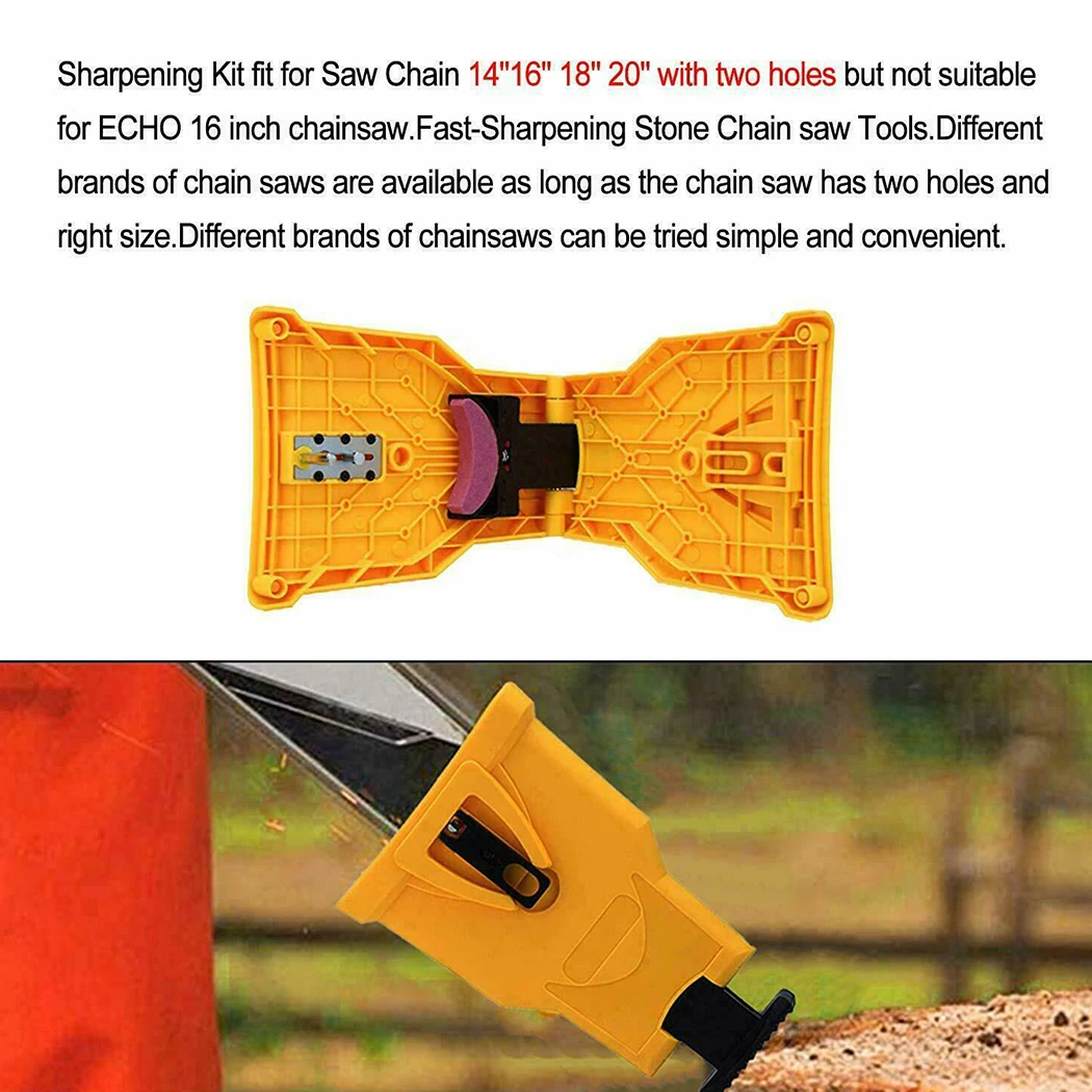 Chainsaw Teeth Sharpener Sharpens Saw Chain Sharpening Tool System Abrasive Tools Easy Durable Sharp Bar-Mount Fast Grinding