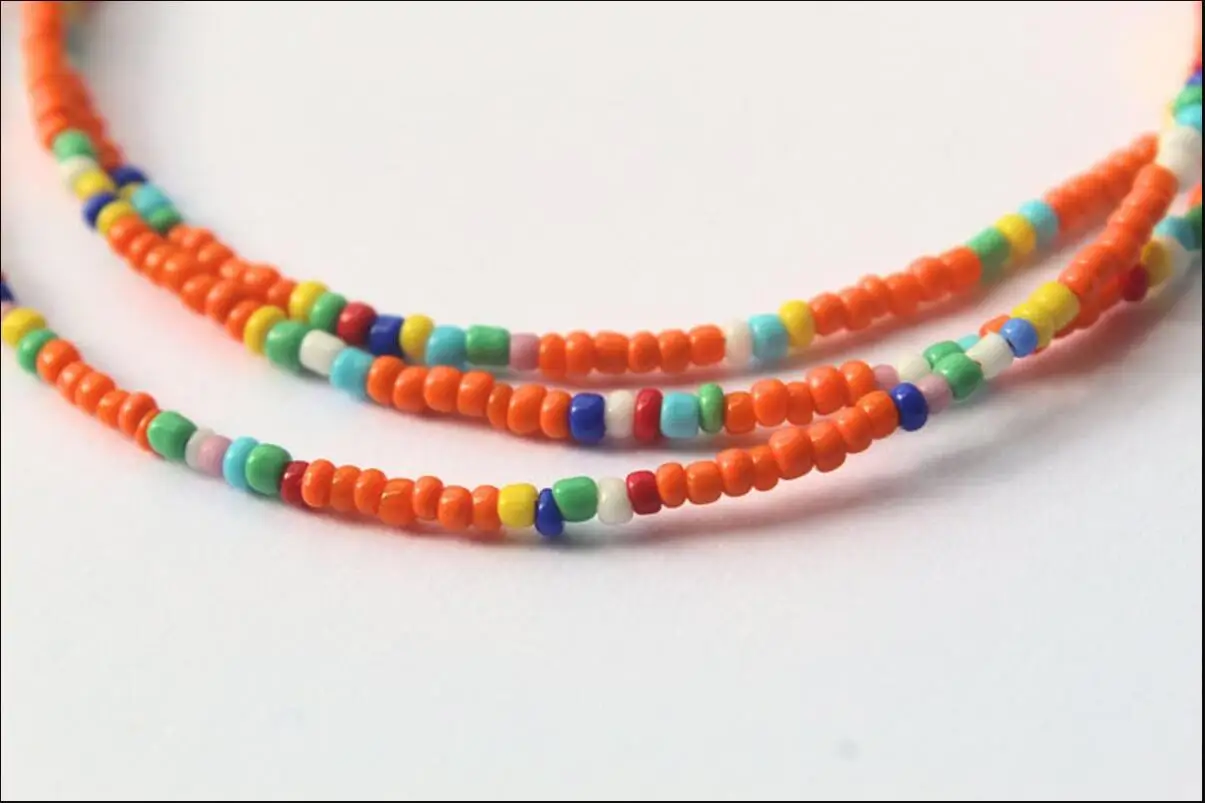 بوهيميا مرونة الخصر البطن سلسلة البطن الأفريقي سلسلة الخصر الخرز الجسم سلسلة النساء الفتيات الجسم الصيف بوهو مجوهرات S2113 #2