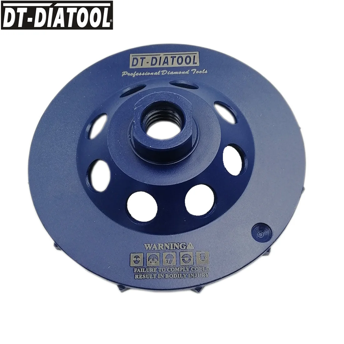 DT-DIATOOL 1pc 5/8-11 Dia 115mm/4.5inch Diamond Gesegmenteerde Turbo Rij Cup Slijpschijf Voor beton Harde Steen Graniet Marmer