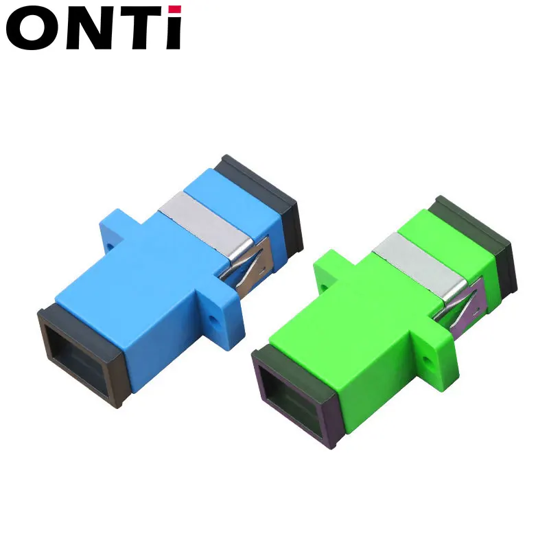 ONTi 10pcs/lot Fiber Optic Connector Adapter SC/UPC SM Flange Singlemode Simplex SC-SC APC Coupler Special Wholesale to Brazil