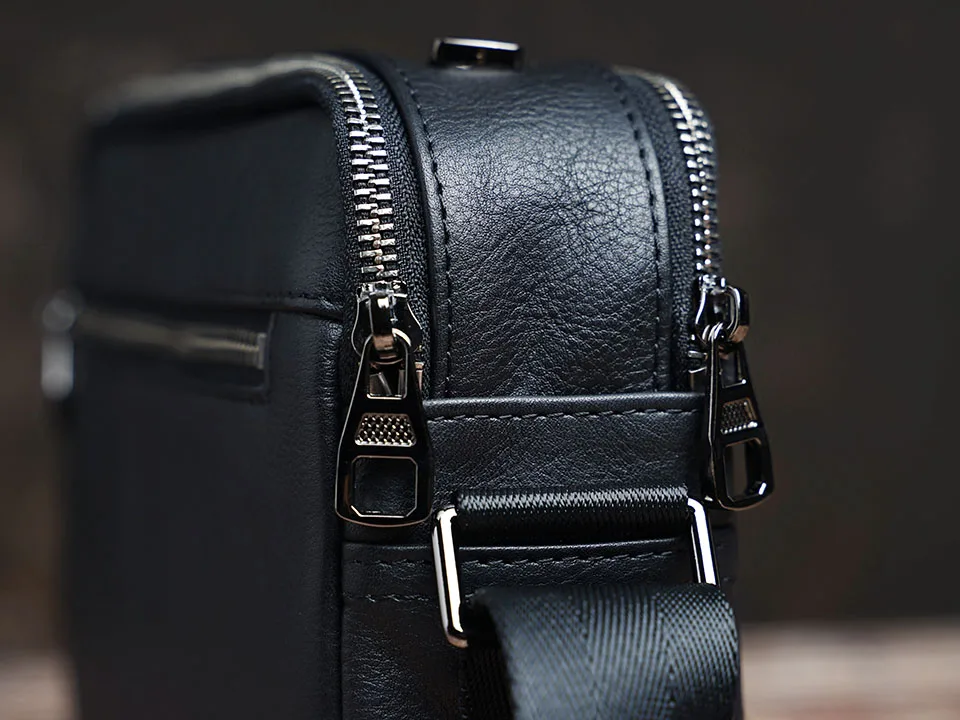 NUPUGOO Casual männer Schulter Tasche Aus Echtem Leder Klassische Umhängetasche Einfache Crossbody Hohe Qualität Leder Für 9,7 Zoll iPad – Detail 11