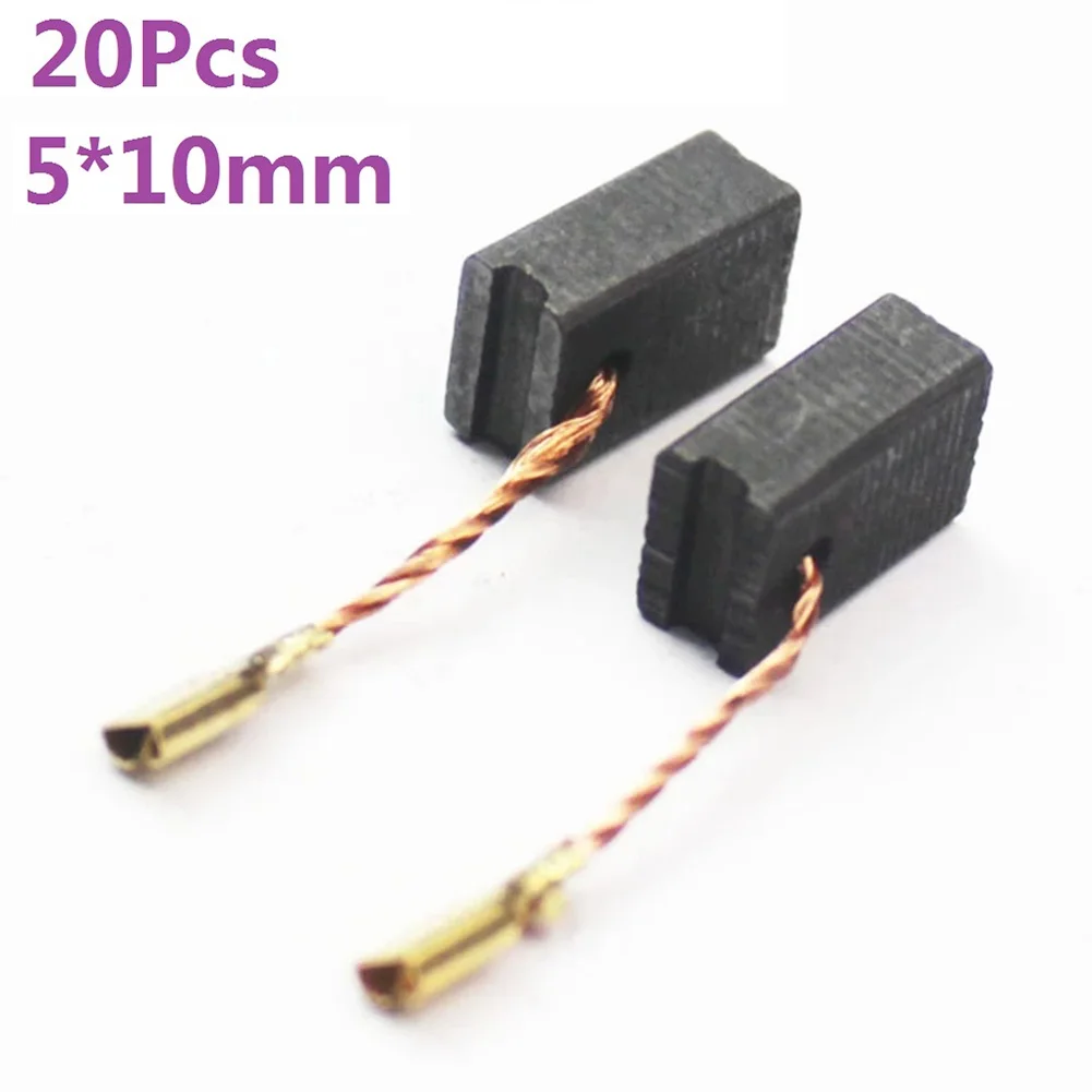 Spazzole di carbone 20Pcs 5*10*15mm per motori elettrici Bosch 125 14-150 accessori per smerigliatrice angolare motore elettrico