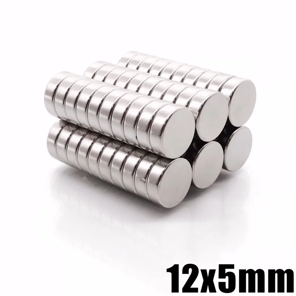 5/10/20/50/100/200pcs 12mm x 5mm 12x5 Disc Round Cylinder Rare Earth Neodymium Magnets 12*5 NEW Art Craft Connection