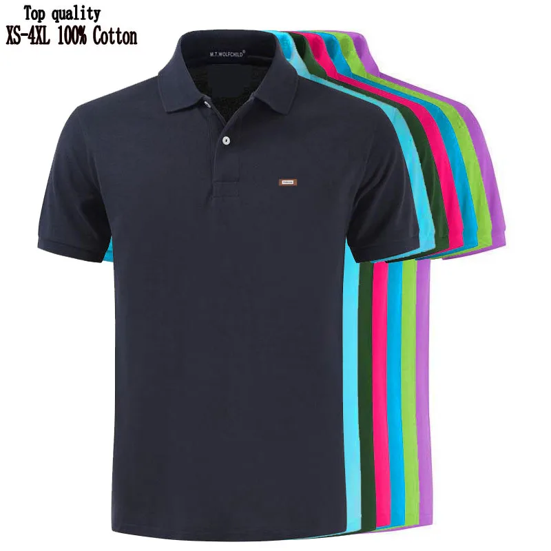 Top Quality Sportswear Tees Short Sleeve Mens Polos Shirts 100% Cotton Casual Plus Size XS-5XL Summer Polos Homme Fashion Tops