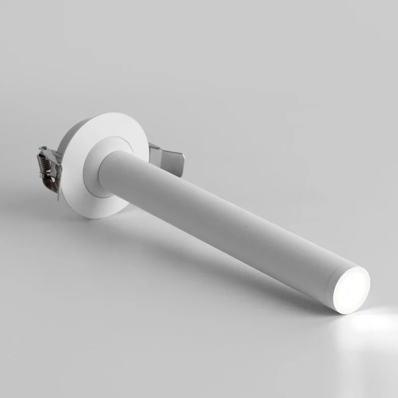 QIUBOSS ściemniania punktowe reflektory LED AC220V Led oprawa wpuszczana długi Cylinder lampa sufitowa 7W oświetlenie tła światło dla kryty