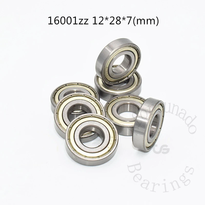 Bearing 1pcs 16001ZZ 12*28*7(mm) chrome steel Metal Sealed High speed Mechanical equipment parts