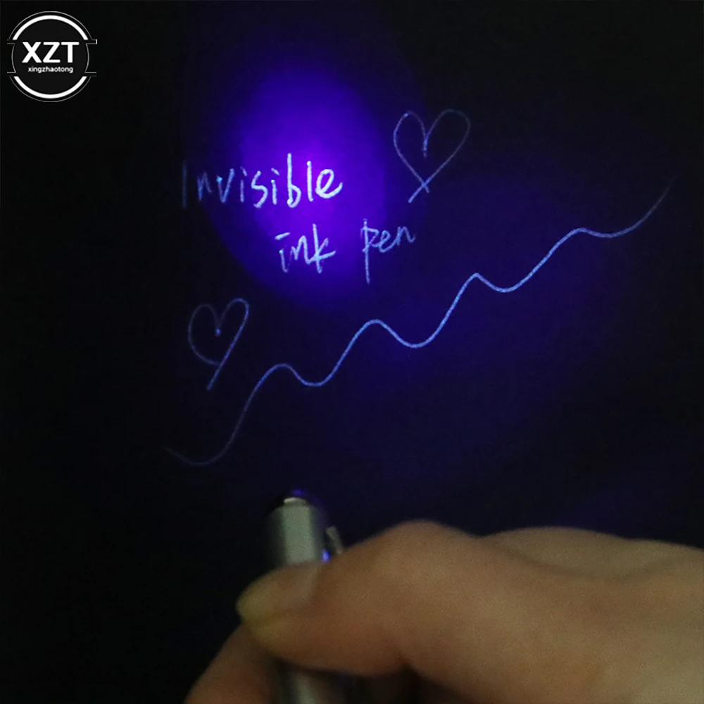 1Pcs Plastic Material Invisible Ink Pen Novelty Ballpoint Pens New Office School Supplies With Uv Light Magic Secret Ballpoin view 5
