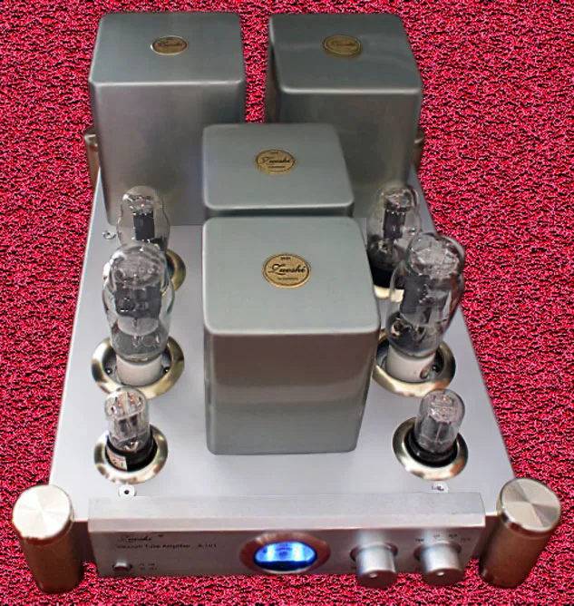 

New Zuoshi A101 2A3/300B combined single-ended tube power amplifier, output power: 9W×2, sensitivity:below 0.5V, SNR: 90dB