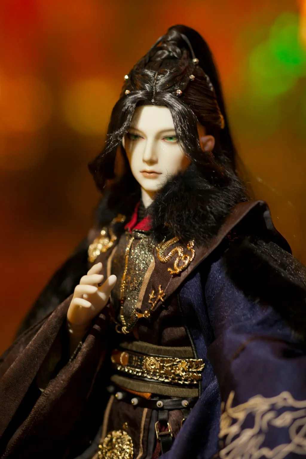 1/3 scale BJD Wig Doll Accessories Ancient Costume Hanfu Samurai Hair Vintage Wigs for BJD/SD SD13 SD17 SSDF Strong Uncle C1013