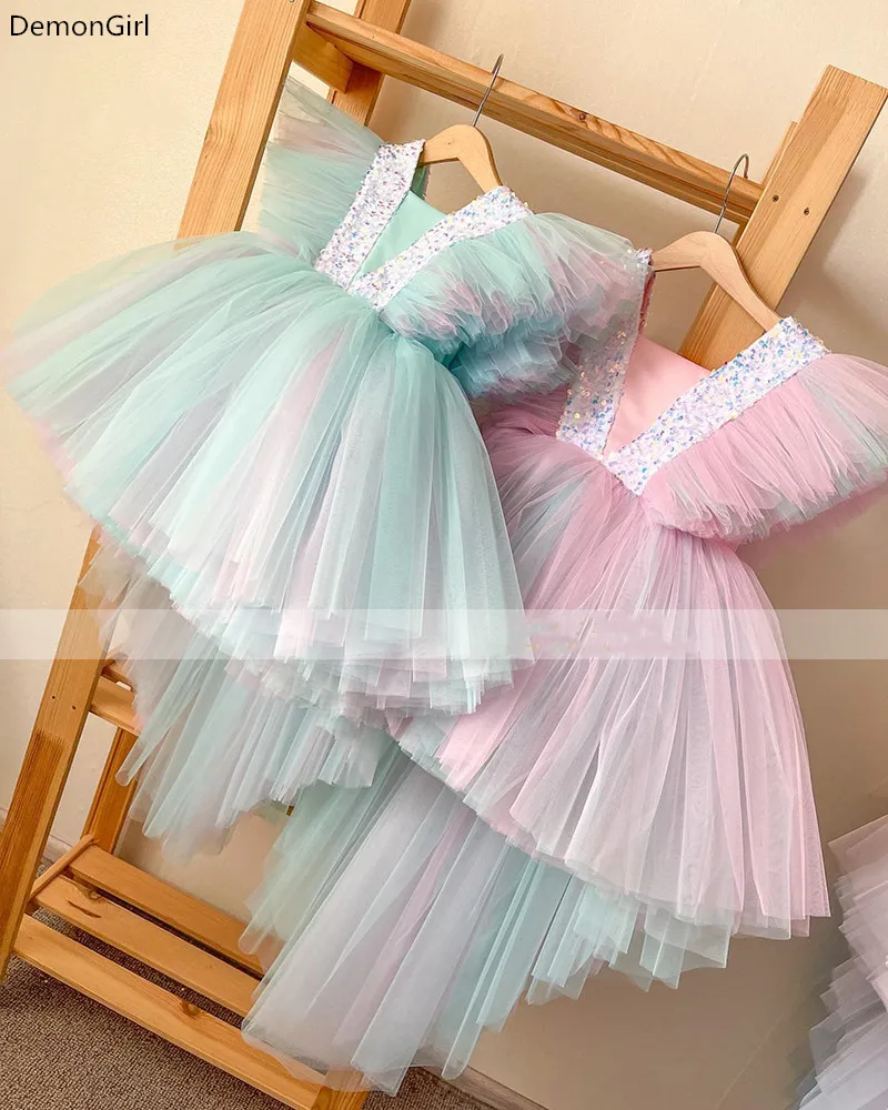 Toddler Baby Girl Tulle Dress abito da festa damigella d'onore abito per bambini abito da festa di natale puntelli fotografia 1-14Y