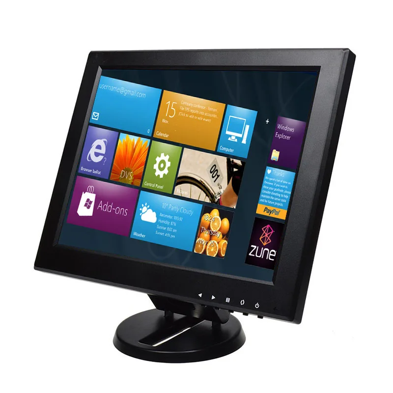 12 Inch Mini PC Display Monitor 1024x768 HD VGA Resistive Touch Screen Monitor POS Machine Small Touch Monitor