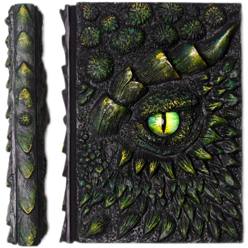 A5 Creativity Handmade Magic  Resin Cover Notebook Hand Account  Book 3D  Dragon Relief Deluxe Animated Dragon Book