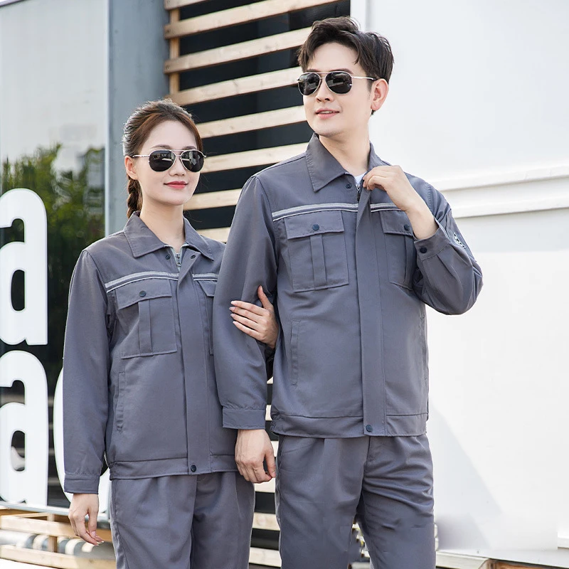 Nueva ropa de trabajo reflectante de verano para hombres y mujeres, uniformes de reparación mecánica de instalación de electricidad y agua para taller de coches antiestáticos