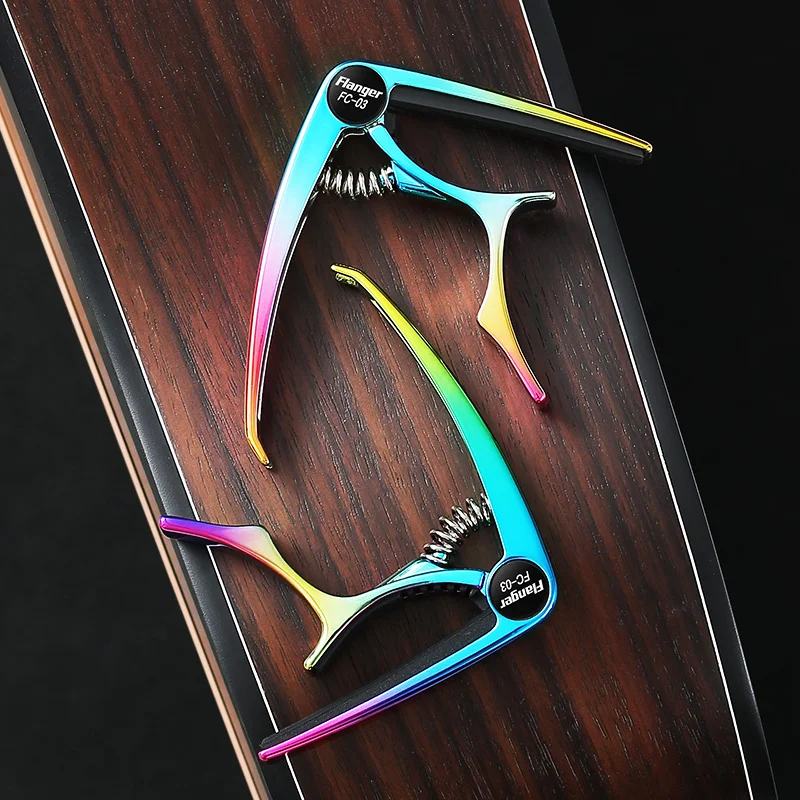 Flanger Colorful Guitar Capo Alloy Material Quick Operation Removable String Pins Universal Guitar Accessories