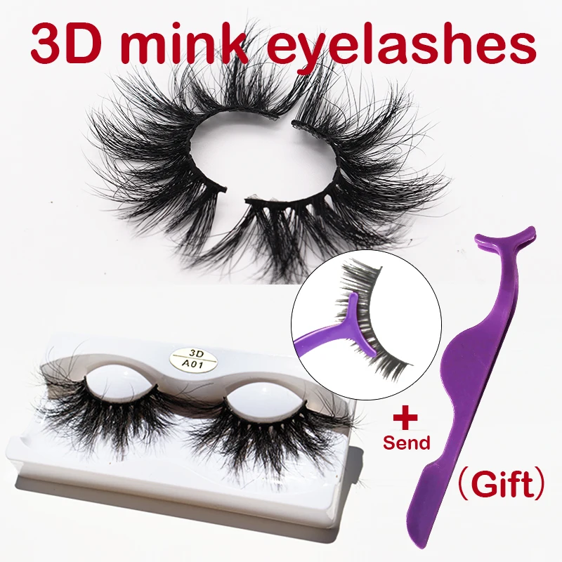 25mm 3D Mink Lashes Natural Eyelashes Dramatic False Eyelashes Faux Cils Makeup Wholesale Fake Eyelash Extension maquiagem