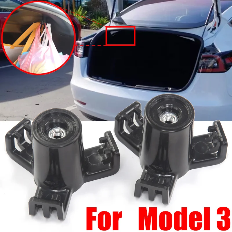 2PCS Trunk Hook Car Pendant Trunk Grocery Bag Hook Luggage Compartment Glove Bag Hook for Tesla Model 3 2017 2018 2019 2020 2021