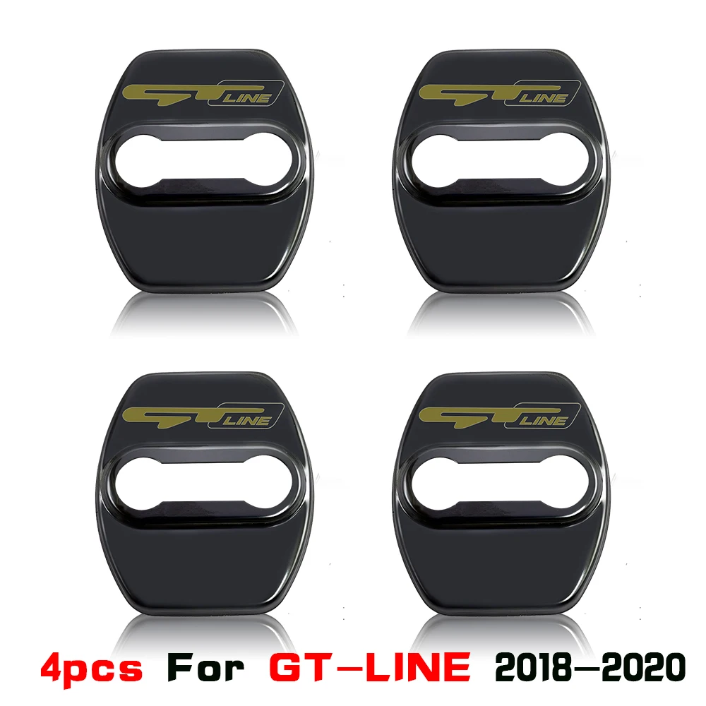 4pcs Car Door Lock cover Protect for kia gt gtline k3 k5 seltos atlantica ceed Forte RIO STINGER 2018-2020 car accessories