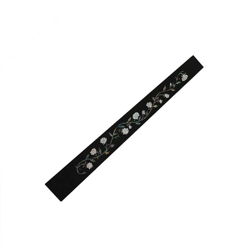 Ebony Flower Vine Pattern Color Shell Mosaic Fingerboard Acoustic Guitar Fingerboard Guitar Making Wood Material