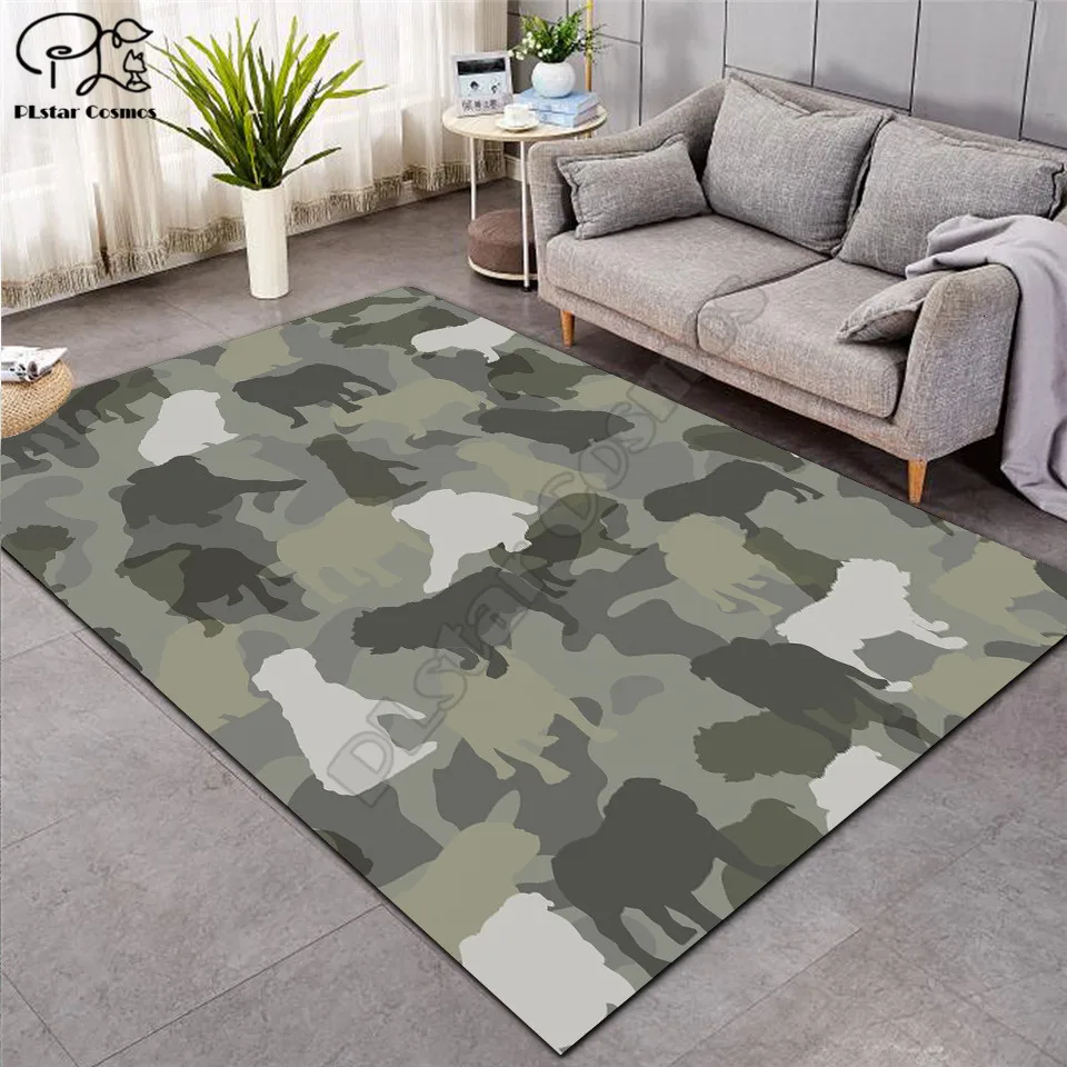 

Funny Camouflage Dog Fashion Soft Flannel Lion 3D Printed Rugs Mat Rugs Anti-slip Large Rug Carpet Home Decoration 09