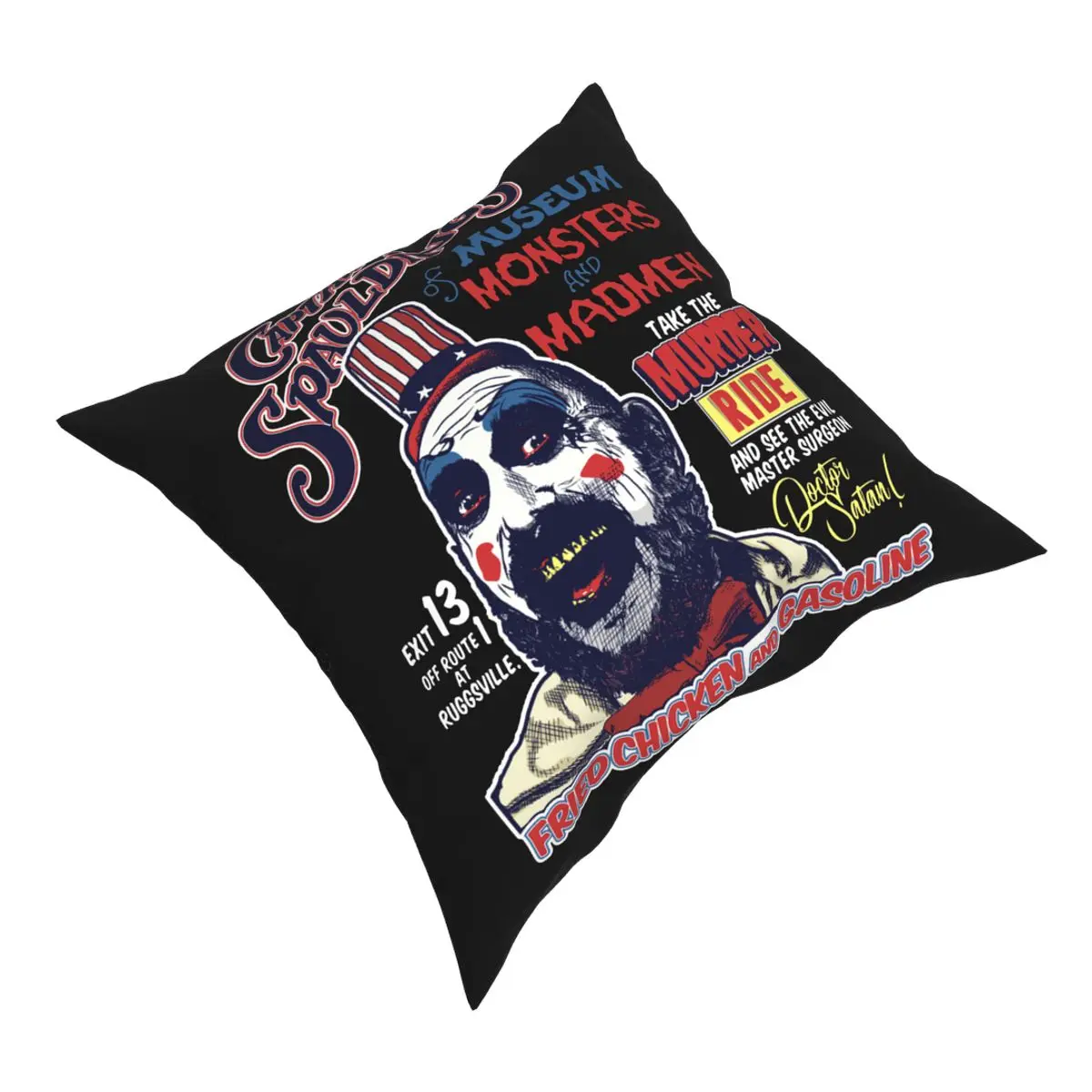 Captain Spaulding Pillow Case Home Decor Cushion Cover Throw Pillow for Home Polyester Double-sided Printing Vintage