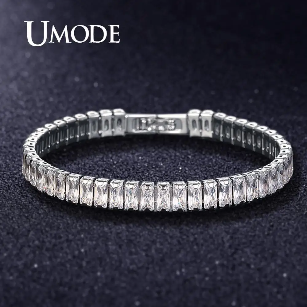 UMODE Friends Bracelets for Women Men Bracelet Luxury Tennis Bracelet Ladies Bangles Designer Jewelry Femme Copper Zircon UB0182