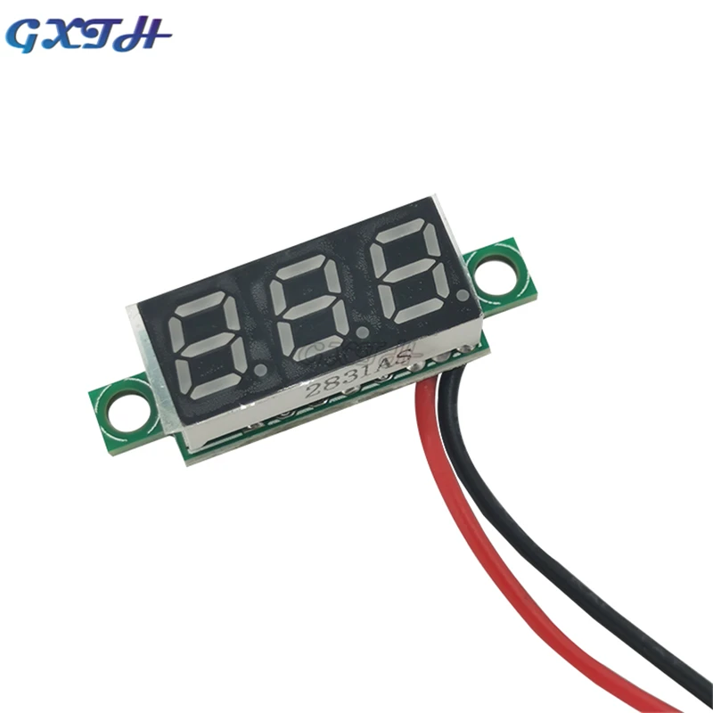 0,28 zoll 2 Draht Rot Blau Grün Digital LED Mini Display Modul DC 2,5-30V Voltmeter Spannung Tester panel Meter Gauge Auto-schlag-lichter Motorcyclecar