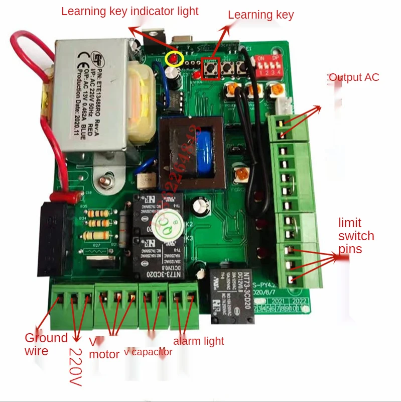 sliding gate opener motor circuit board electronic card card for baisheng concise motor 220V