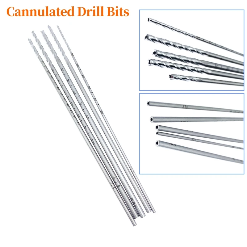 Stainless steel 2.0mm-3.5mm Cannulated Drill Bits Hollow Veterinary Orthopedics Instruments