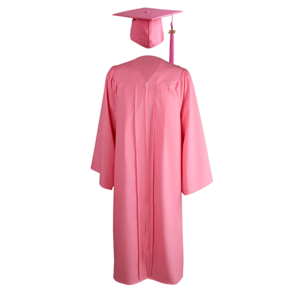 2022 Volwassen Zip Sluiting University Academische Graduation Gown Robe Baret Cap