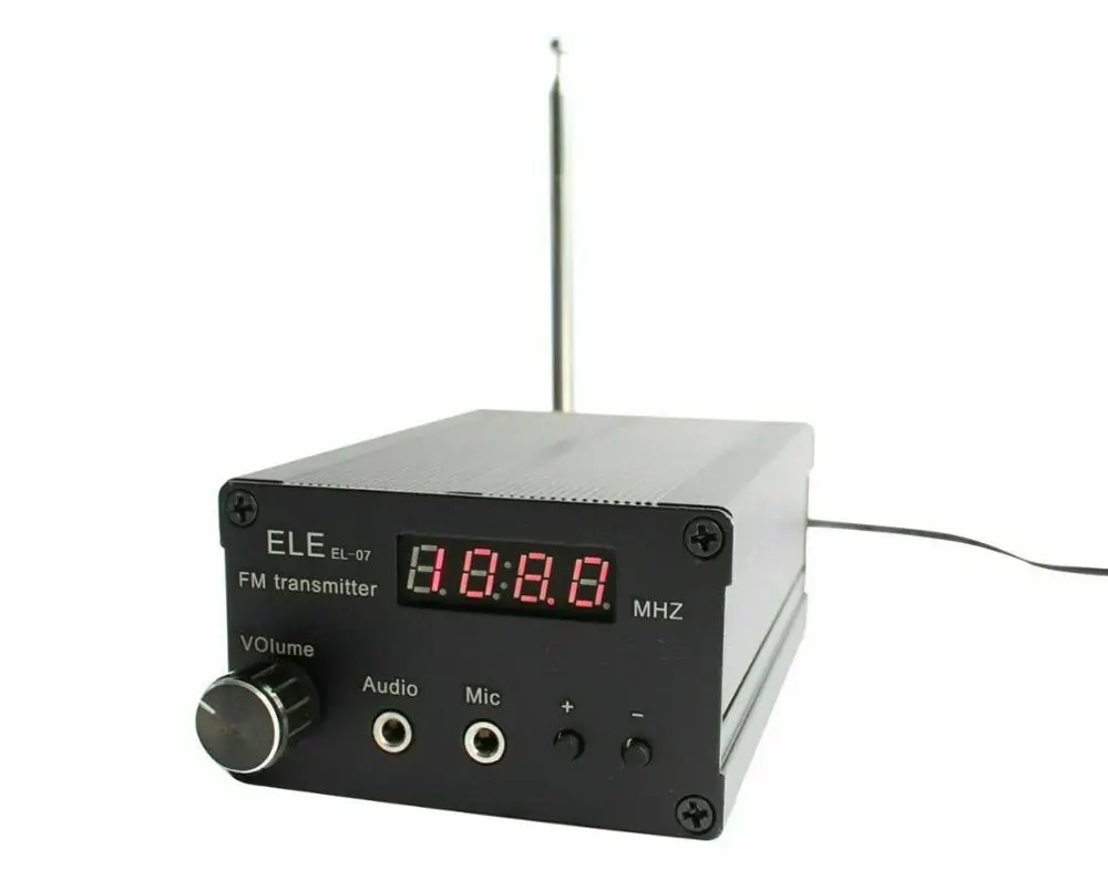 87-108MHZ 5W transmisor FM estéreo 0,2 W 1W 3W 5w de potencia ajustable + Ant + power