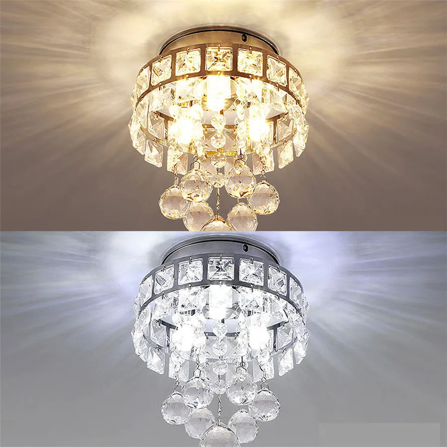 Crystal Led Ceiling Light for Living Room Home Aisle Bedroom Decorative Ceiling Lamp Indoor Lighting Fixtures Modern Chandeliers