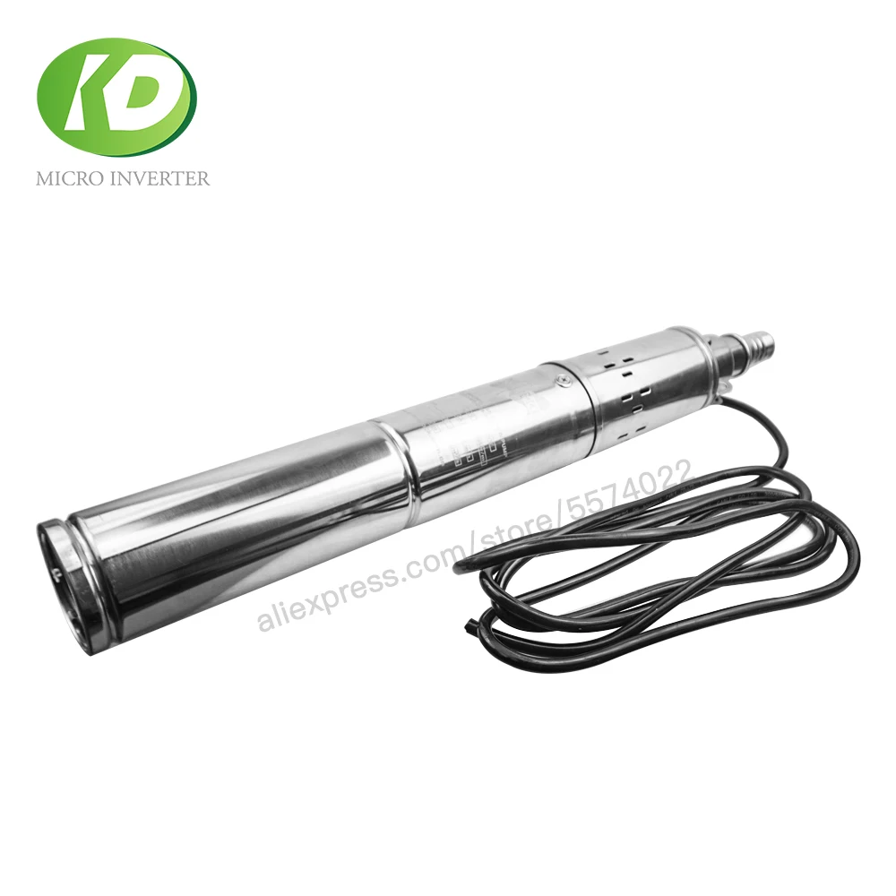 750W Bilt-in controller Solar DC Screw deep well Pump 100M head Stainless steel 48V  for storage battery car or Accumulator