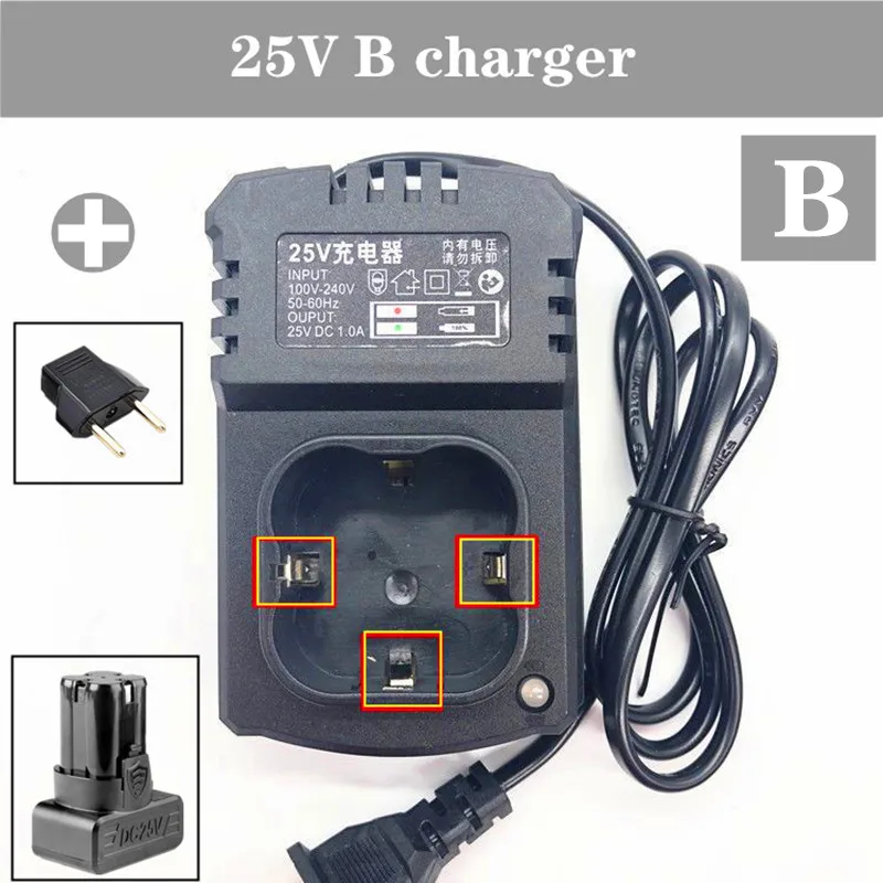 XLTOWN 12/16.8/21/25V Charger Lithium Battery Charger Electric Screwdriver Battery Dedicated Charging Equipment Drill Charger