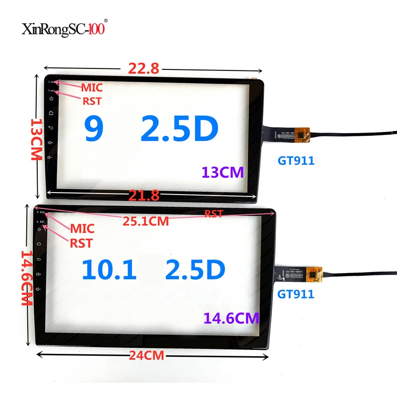 2.5D 9 inch 10.2 inch Touch Screen RS-8577-V2 FPC For Ownice K7 Touch Panel Parts Sensor Touch Glass Digitizer Car GPS