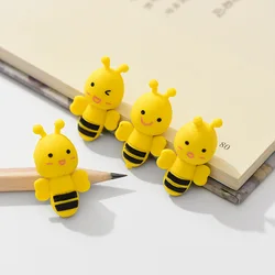 4pcs/set Novelty Mini Cute Bee Shape Rubber Eraser Children Gift Stationery Supplies, For School Office Kids Girls