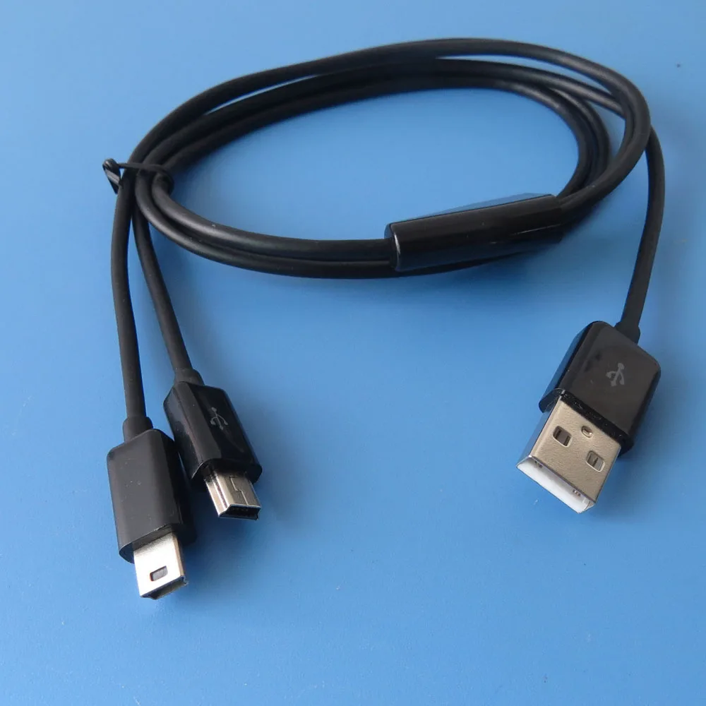 1m 3ft المزدوج مصغرة USB الفاصل كابل الطاقة 2 البسيطة USB الأجهزة في مرة واحدة