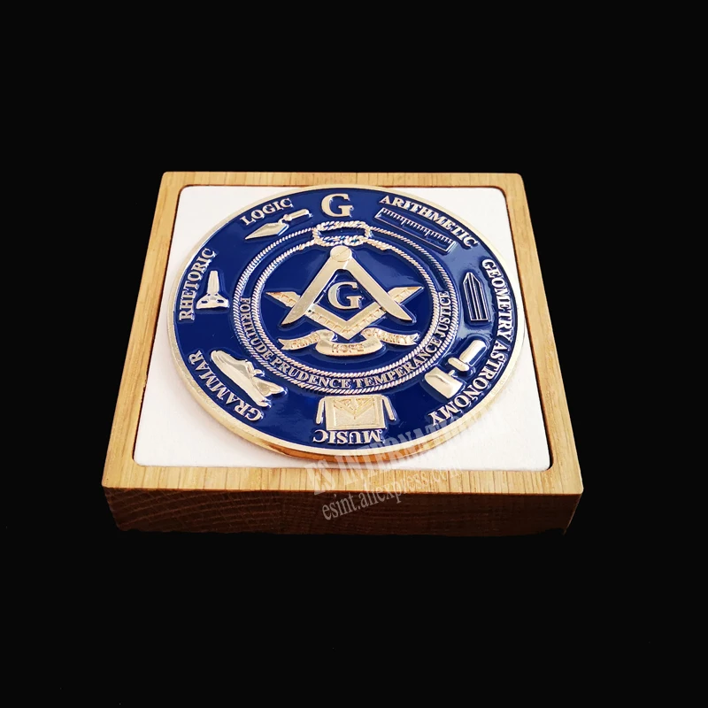 Masonic Car Emblem Badge Mason Freemason Size 3'' NO.25 Symbol Gift for Freemason Cloth Accessories